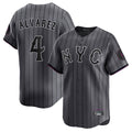 Punc NY.Mets #4 Francisco Alvarez Player Gray City Connect Limited Stitched Jerseys