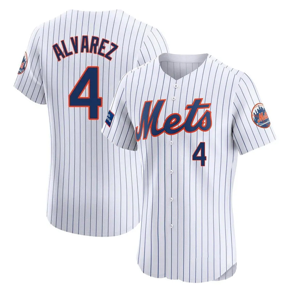 Punc NY.Mets #4 Francisco Alvarez Player White Home Limited Elite Stitched Jerseys