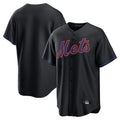 Punc NY.Mets Blank Player Black Alternate Home Game Stitched Jerseys