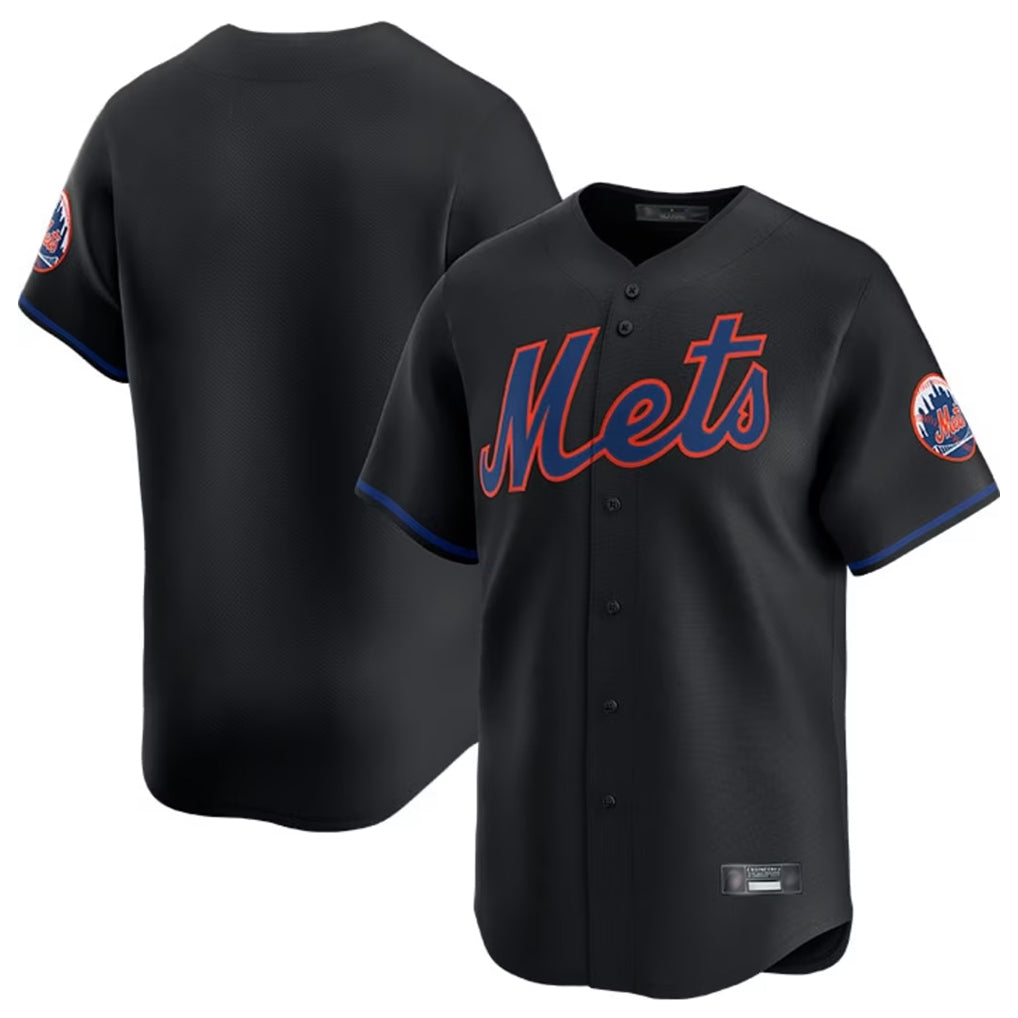 Punc NY.Mets Blank Player Black Home Game Stitched Jerseys