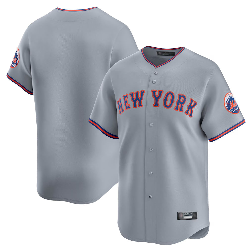 Punc NY.Mets Blank Player Gray Road Limited Home Stitched Jerseys