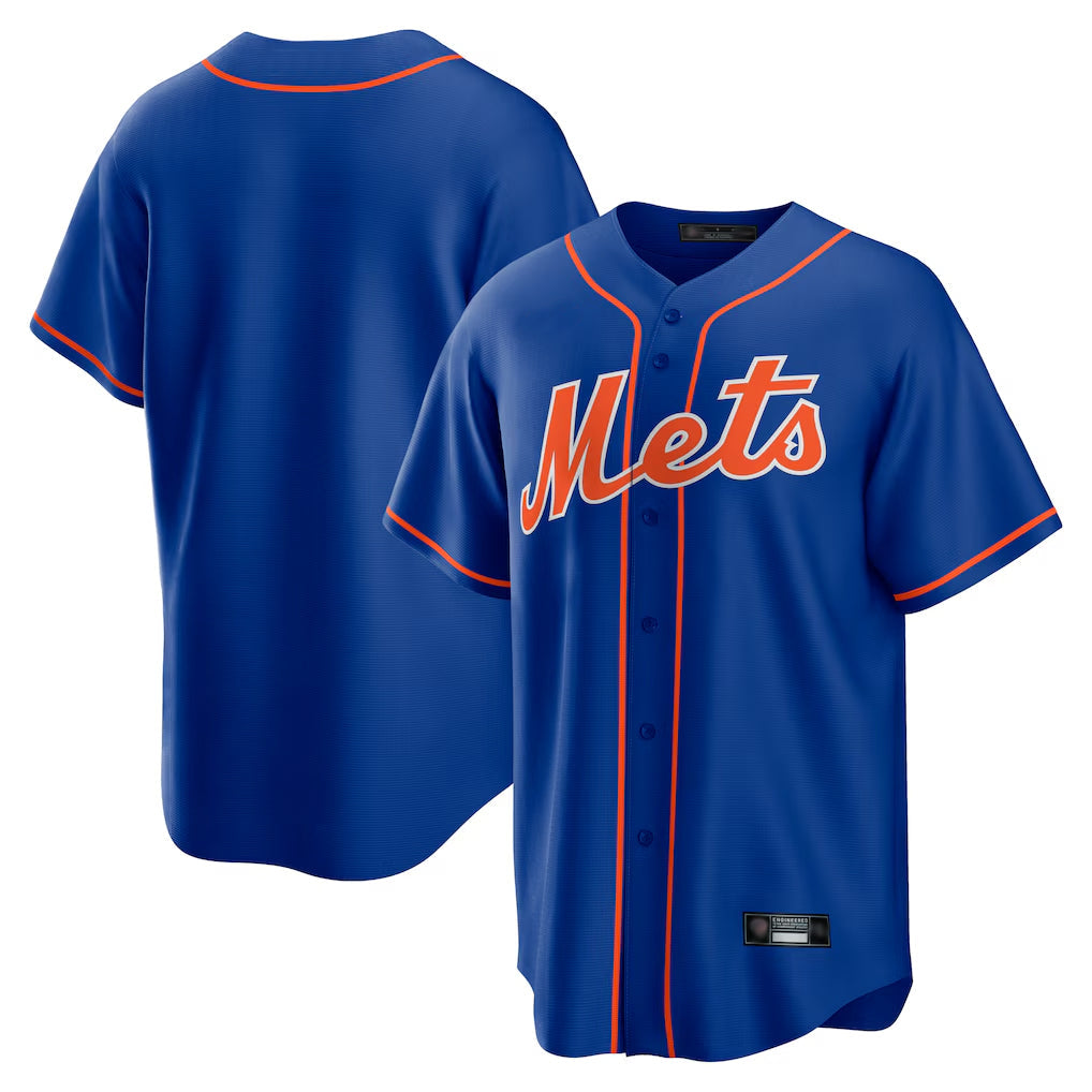 Punc NY.Mets Blank Player Royal Home Game Stitched Jerseys