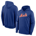 Punc NY.Mets Blank Player Royal Primary Therma Hoodie Stitched Jerseys