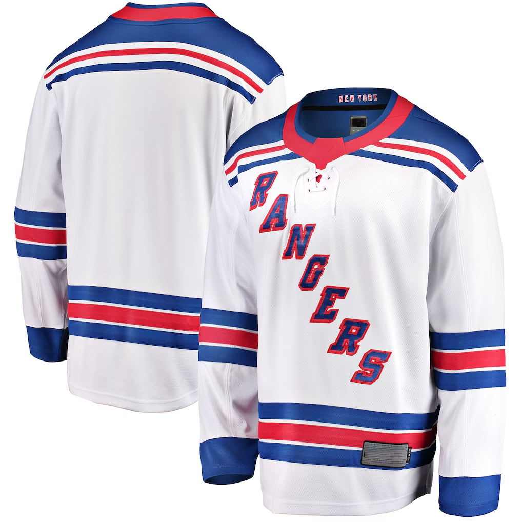 Punc NY.Rangers White Breakaway Jerseys