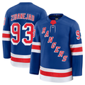 Punc NY.Rangers #93 Mika Zibanejad Blue Home Premium Jerseys