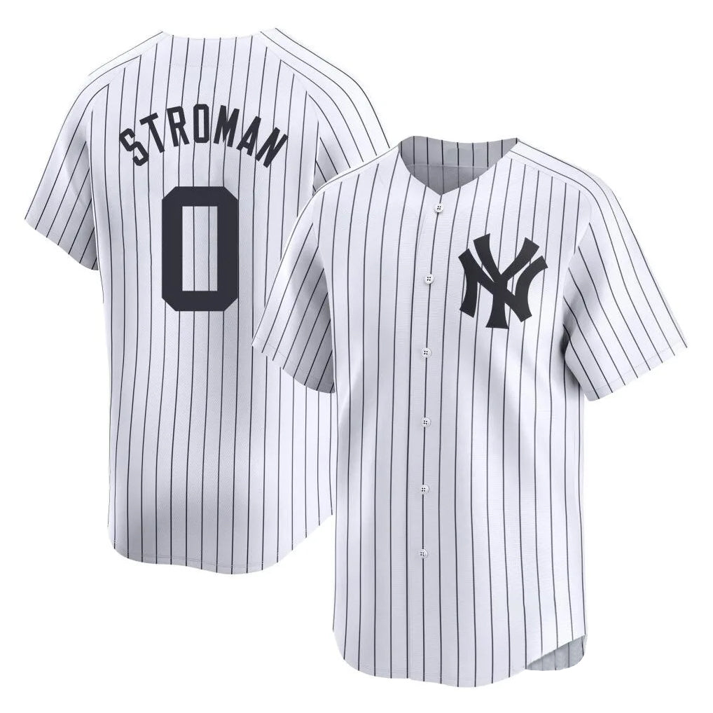 Punc NY.Yankees #0 Marcus Stroman Player White Limited Home Stitched Jerseys