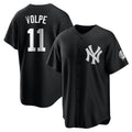 Punc NY.Yankees #11 Anthony Volpe Player Black Game Stitched Jerseys