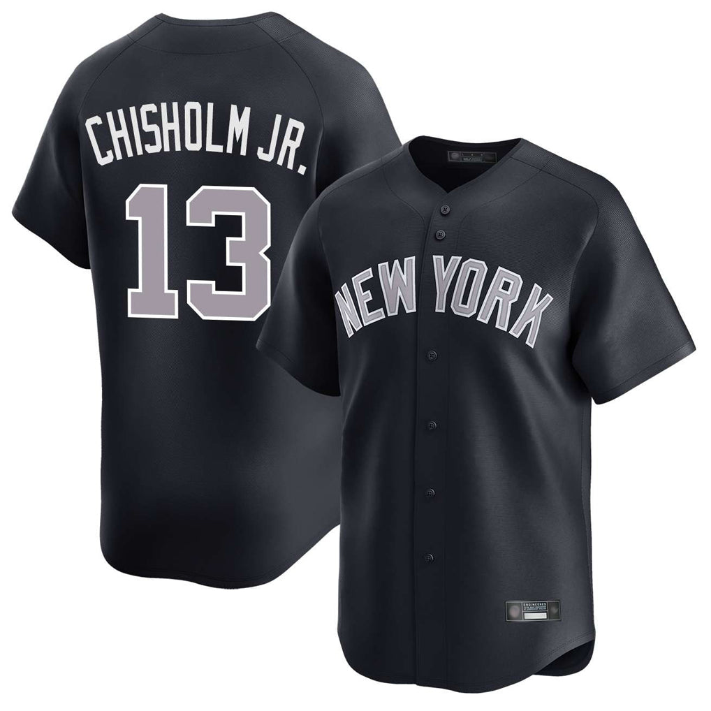 Punc NY.Yankees #13 Jazz Chisholm Jr Player Navy Limited Home Stitched Jerseys