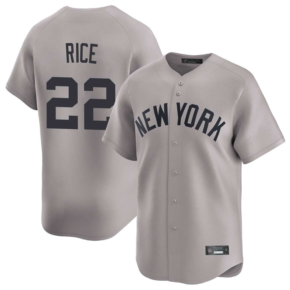 Punc NY.Yankees #22 Ben Rice Player Gray Limited Home Stitched Jerseys