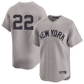 Punc NY.Yankees #22 Ben Rice Player Gray Limited Stitched Jerseys