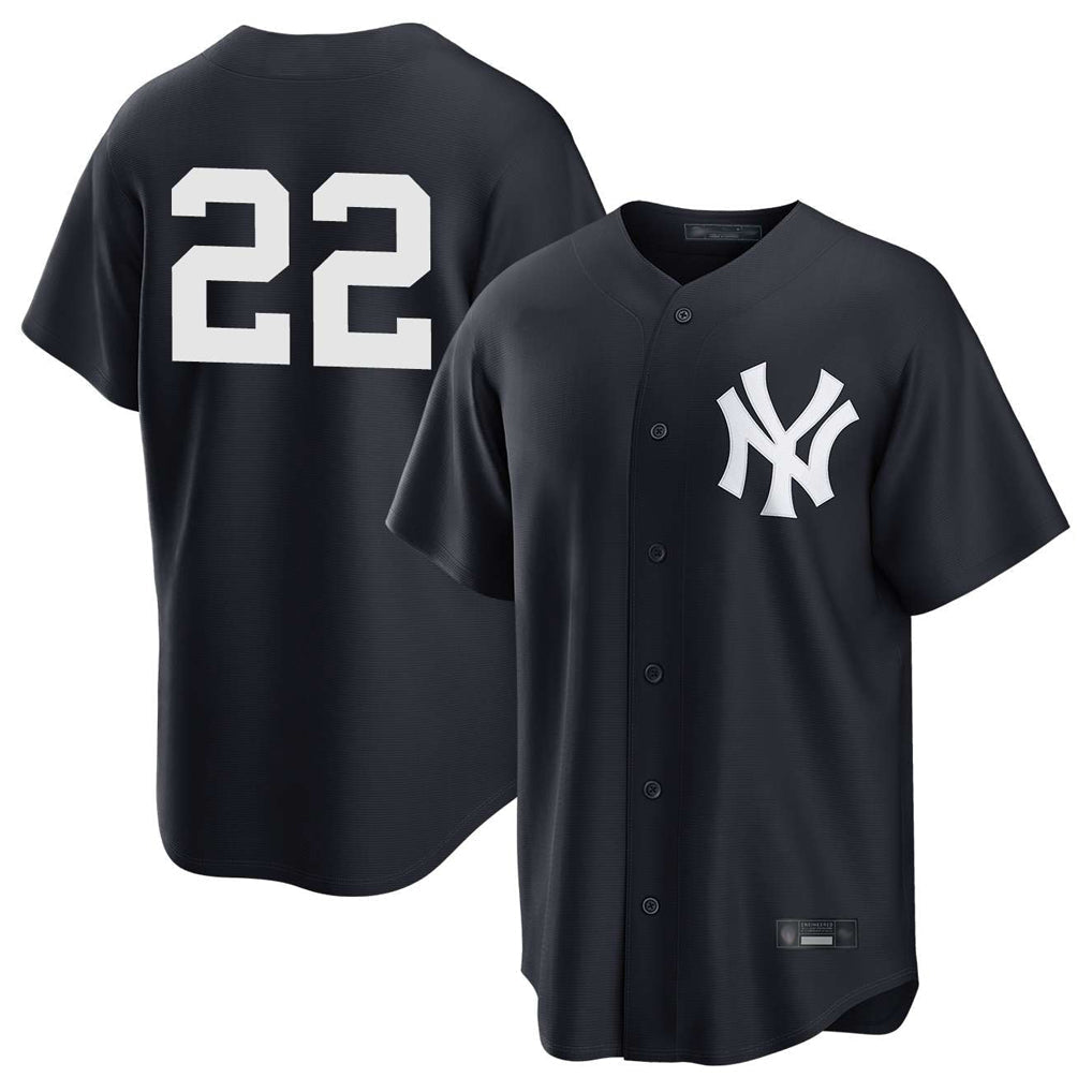 Punc NY.Yankees #22 Ben Rice Player Navy Game Stitched Jerseys