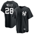 Punc NY.Yankees #28 Austin Wells Player Black Game Home Stitched Jerseys