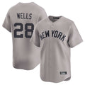 Punc NY.Yankees #28 Austin Wells Player Gray Limited Home Stitched Jerseys