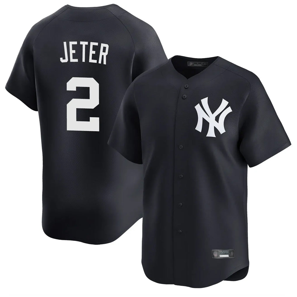 Punc NY.Yankees #2 Derek Jeter Player Navy Limited Home Stitched Jerseys