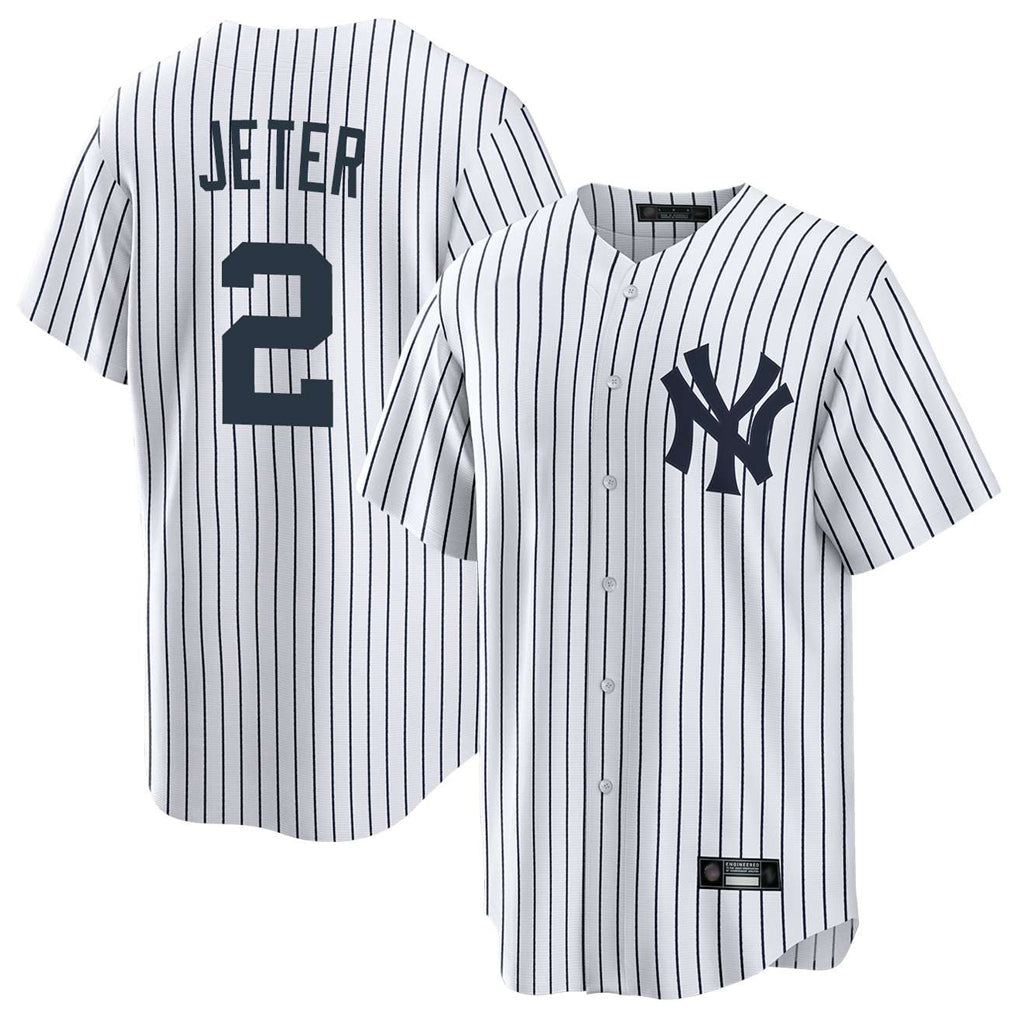 Punc NY.Yankees #2 Derek Jeter Player White Game Home Stitched Jerseys