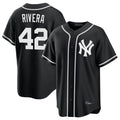 Punc NY.Yankees #42 Mariano Rivera Player Black Out Game Home Stitched Jerseys