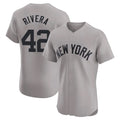 Punc NY.Yankees #42 Mariano Rivera Player Gray Limited Elite Home Stitched Jerseys