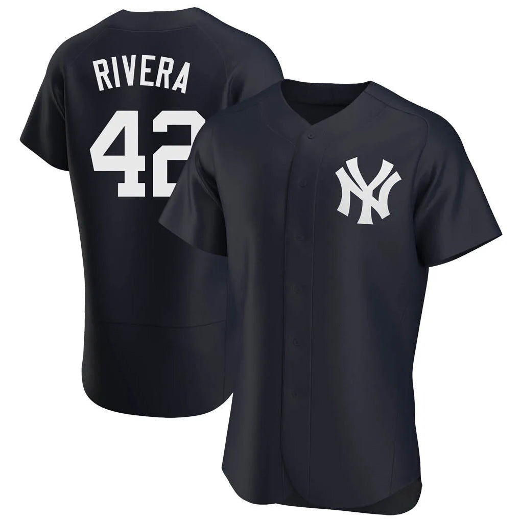Punc NY.Yankees #42 Mariano Rivera Player Navy Limited Elite Home Stitched Jerseys