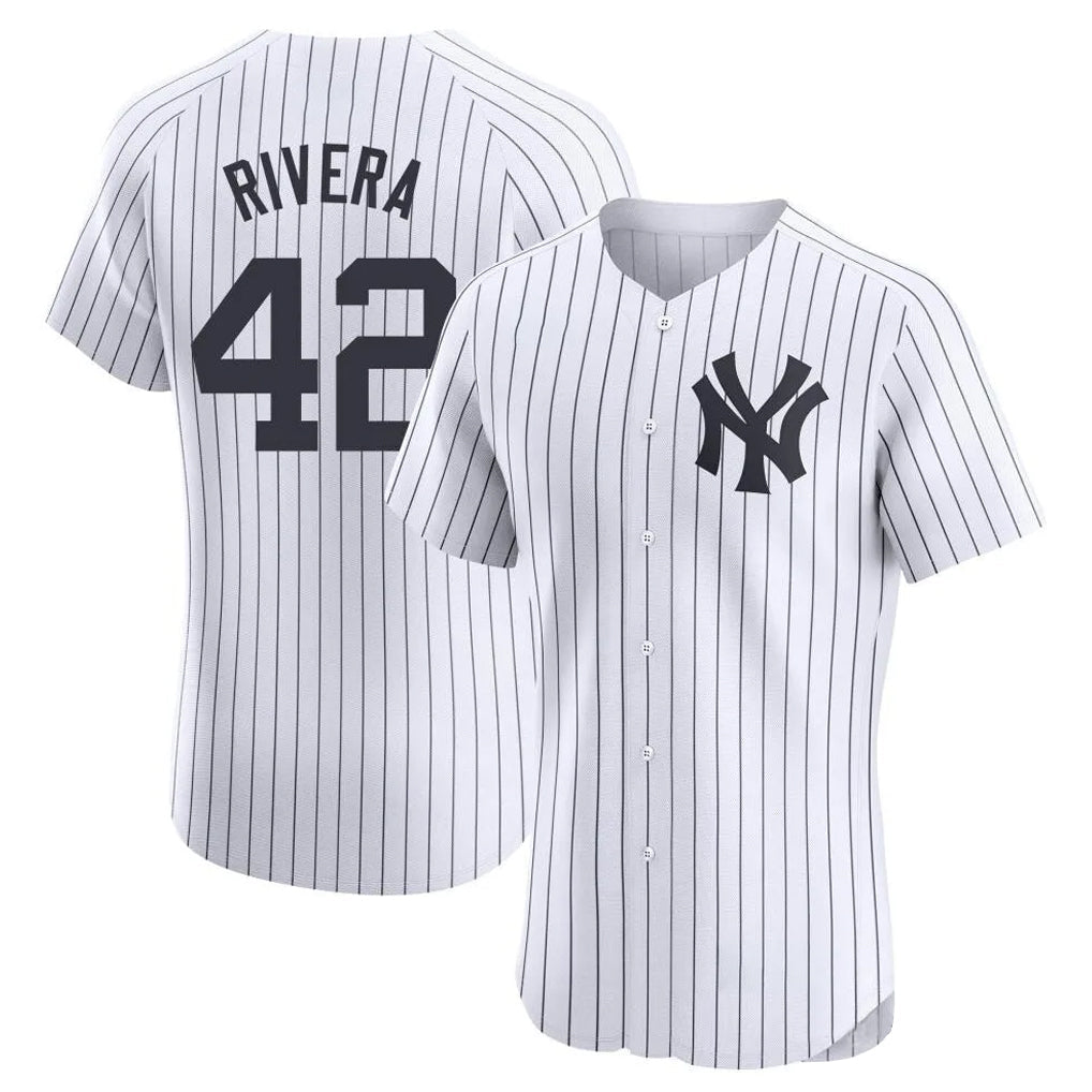 Punc NY.Yankees #42 Mariano Rivera Player White Limited Elite Home Stitched Jerseys