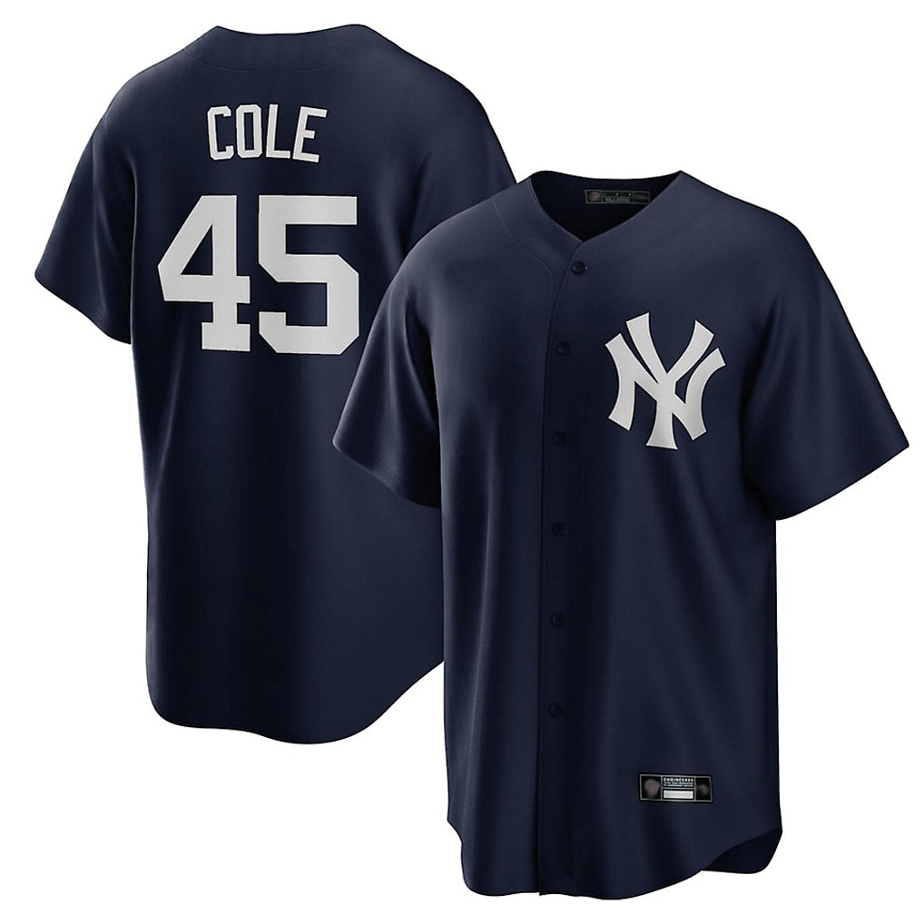 Punc NY.Yankees #45 Gerrit Cole Player Navy Game Home Stitched Jerseys