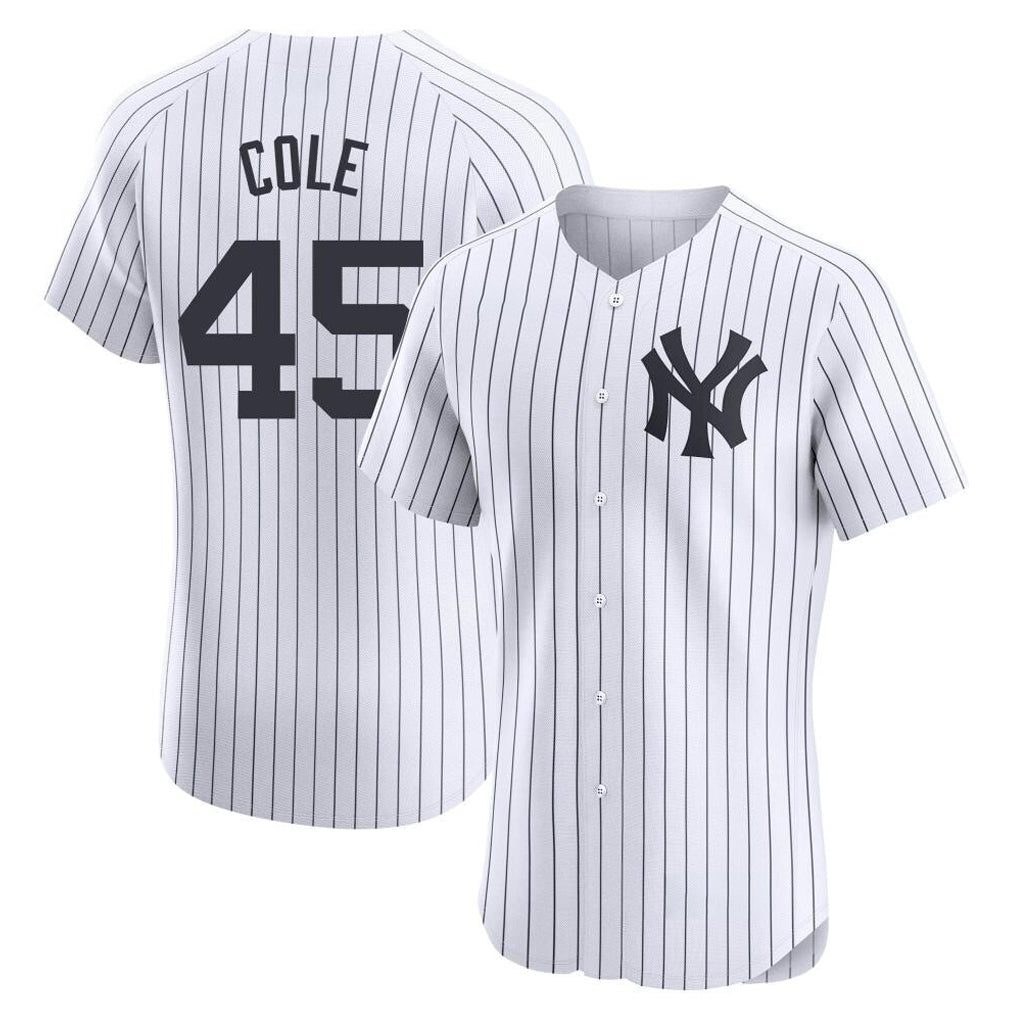 Punc NY.Yankees #45 Gerrit Cole Player White Limited Elite Home Stitched Jerseys