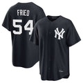 Punc NY.Yankees #54 Max Fried Player Navy Game Stitched Jerseys