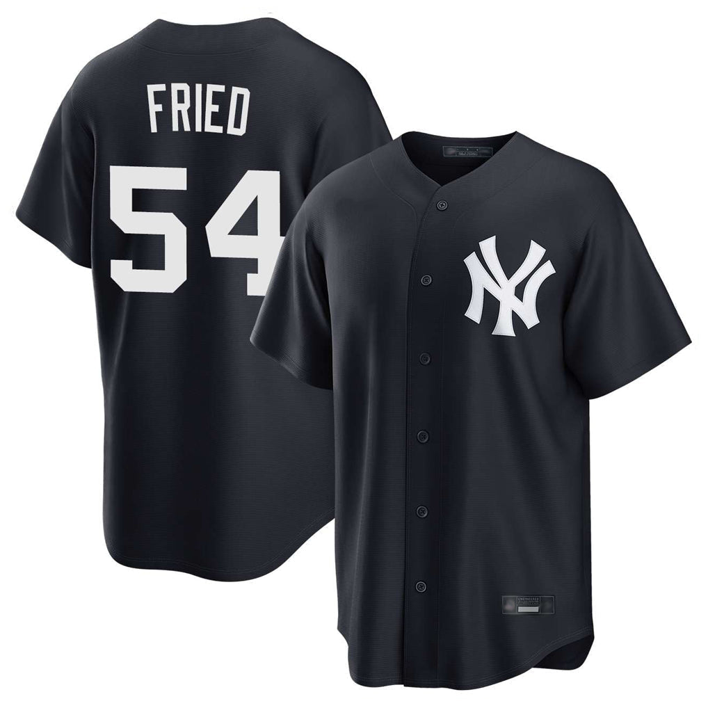 Punc NY.Yankees #54 Max Fried Player Navy Game Stitched Jerseys