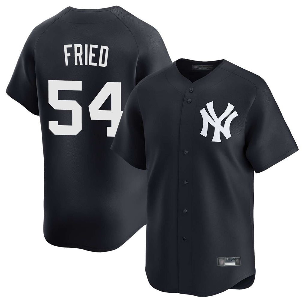 Punc NY.Yankees #54 Max Fried Player Navy Limited Game Stitched Jerseys
