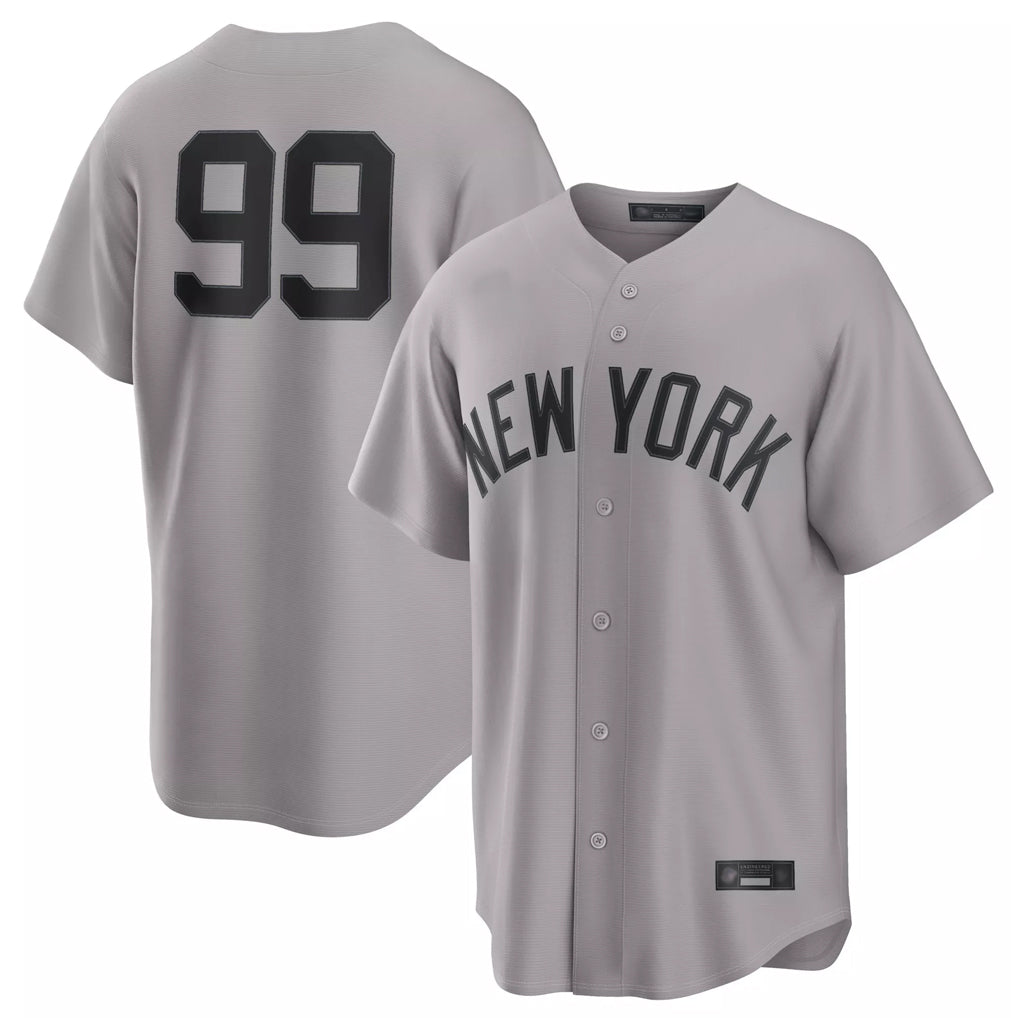 Punc NY.Yankees #99 Aaron Judge Player Gray Game Home Stitched Jerseys