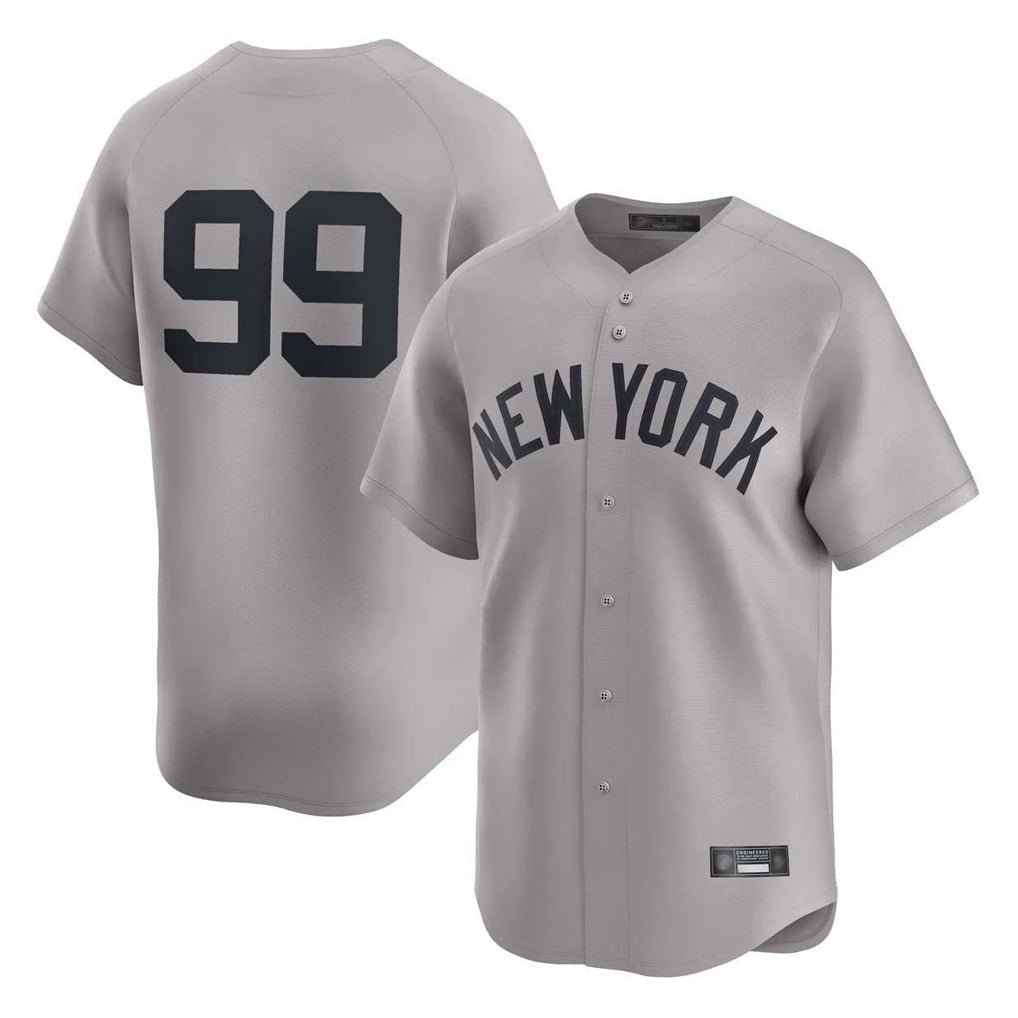 Punc NY.Yankees #99 Aaron Judge Player Gray Limited Home Stitched Jerseys
