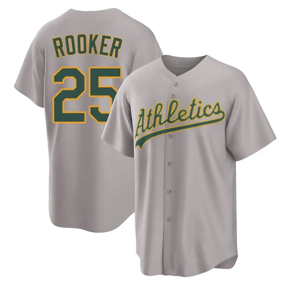 Punc Athletics #25 Brent Rooker Gray Replica Away 2.0 Personalized Jerseys