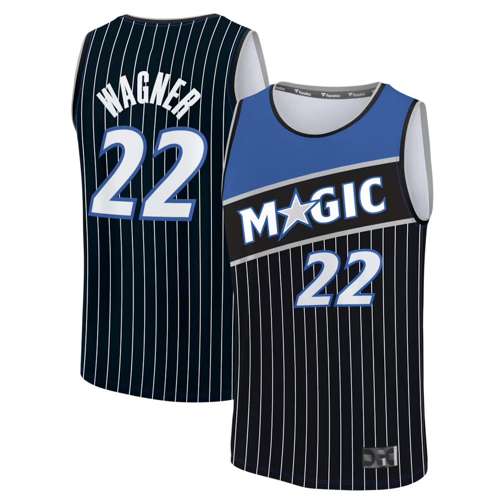 Punc O.Magic #22 Franz Wagner Black Fast Break Jerseys - Statement Edition
