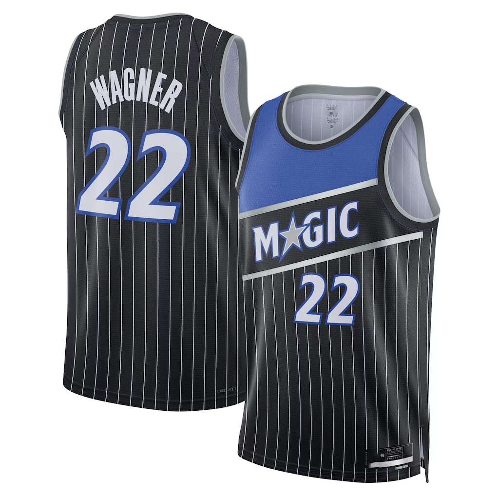 Punc O.Magic #22 Franz Wagner Black Swingman Jerseys - Statement Edition