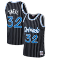 Punc O.Magic #32 Shaquille O'Neal Mitchell & Ness Black Hardwood Classics Swingman Jerseys