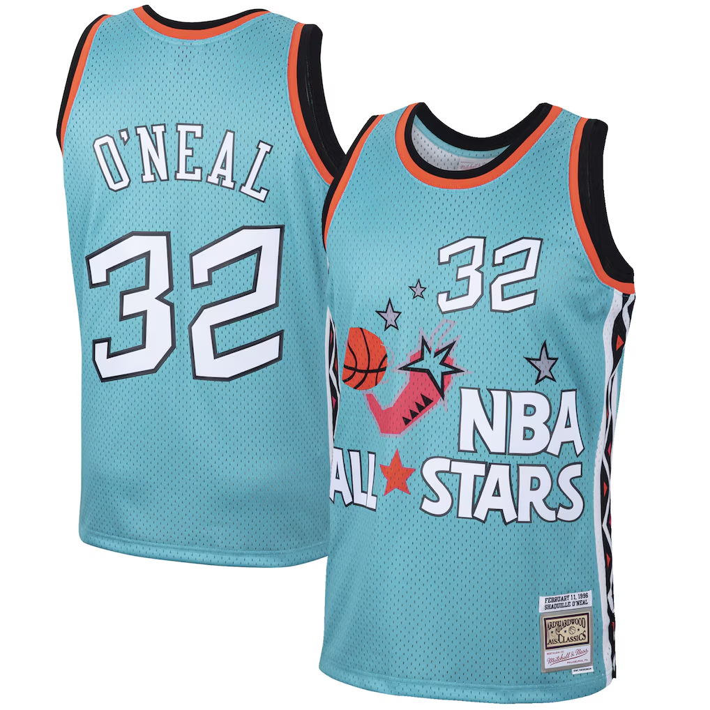 Punc O.Magic #32 Shaquille O'Neal Mitchell & Ness Teal Eastern Conference 1996 All-Star Hardwood Classics Swingman Jerseys