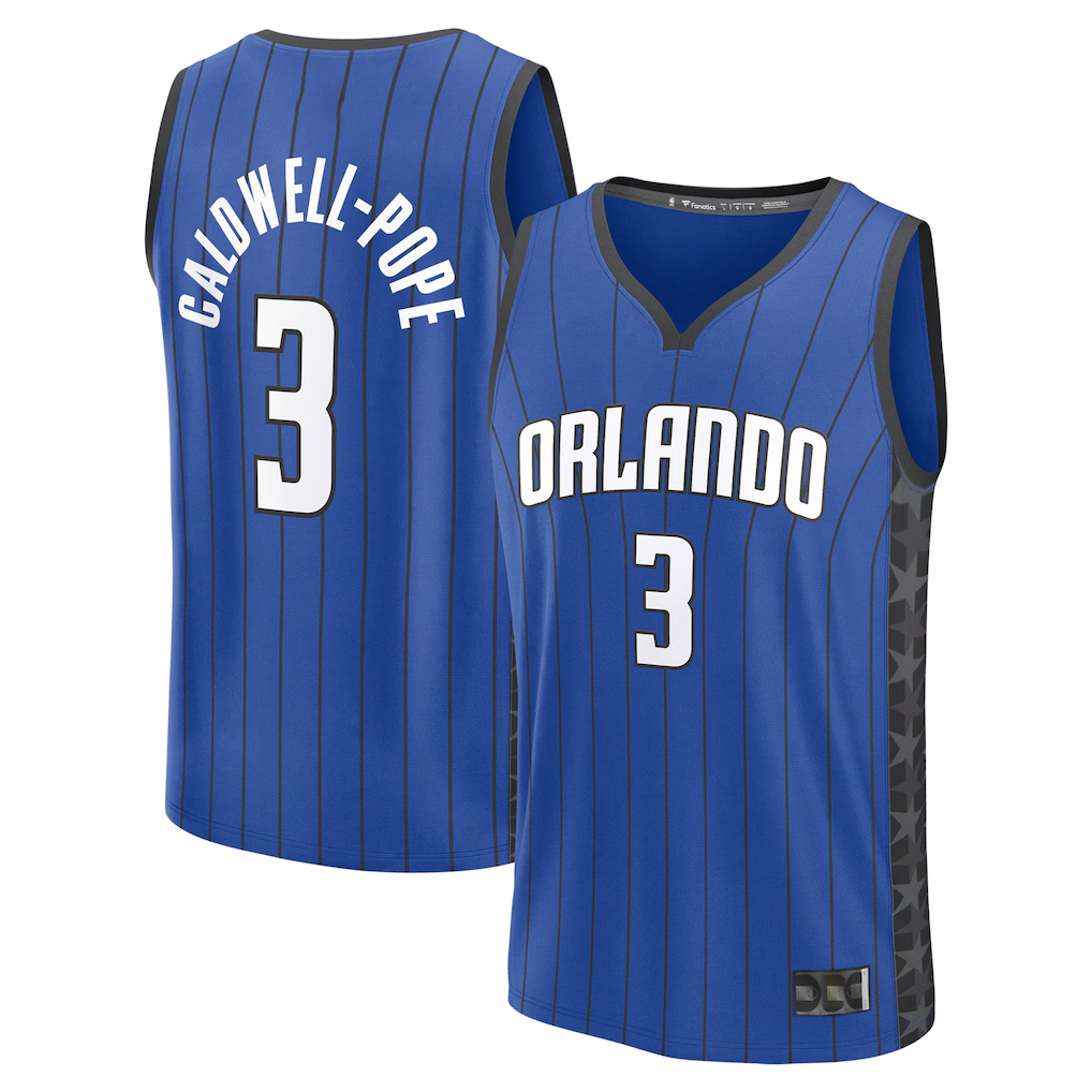 Punc O.Magic #3 Kentavious Caldwell-Pope Blue Fast Break Replica Player Jerseys - Statement Edition