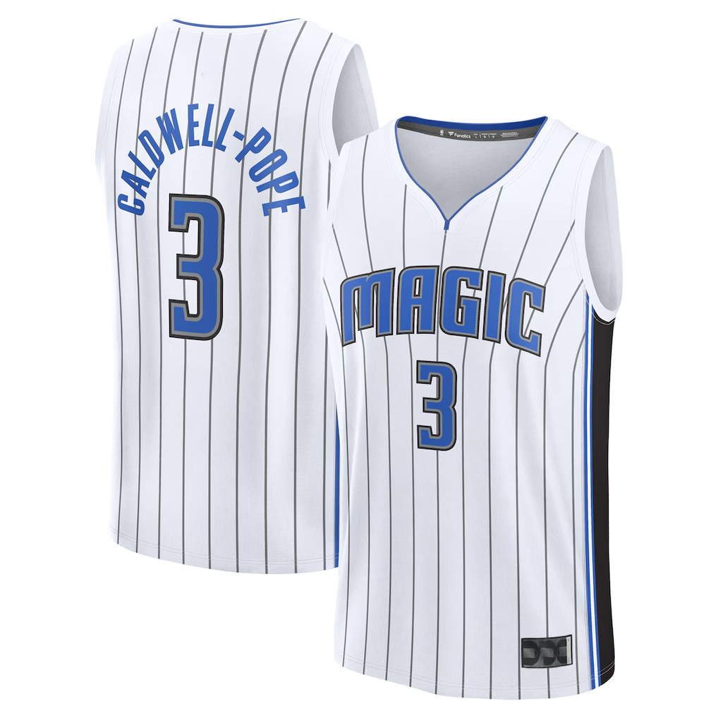 Punc O.Magic #3 Kentavious Caldwell-Pope White Fast Break Replica Player Jerseys - Association Edition