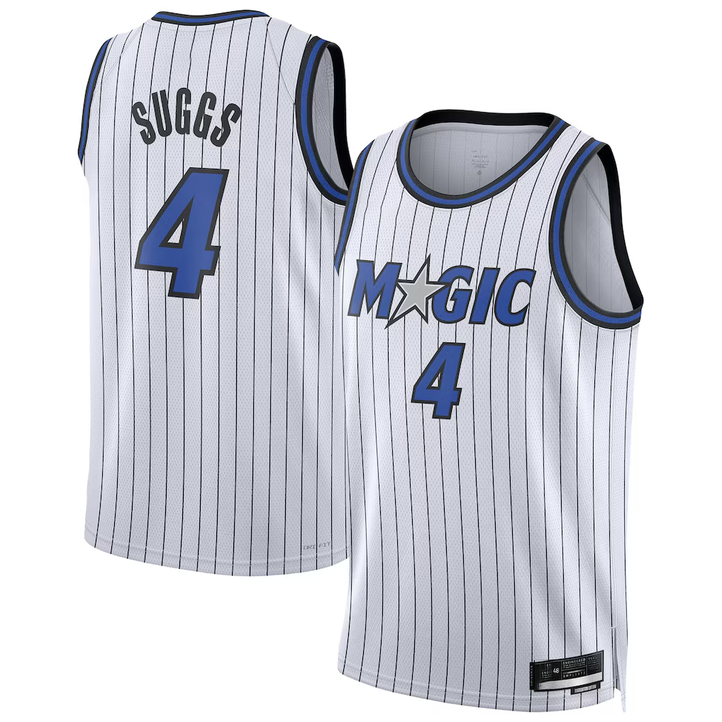 Punc O.Magic #4 Jalen Suggs White Swingman Player Jerseys - Association Edition