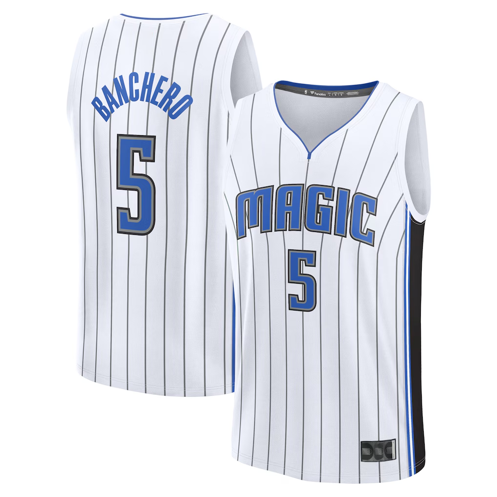 Punc O.Magic #5 Paolo Banchero  White Fast Break Replica Player Jerseys - Association Edition