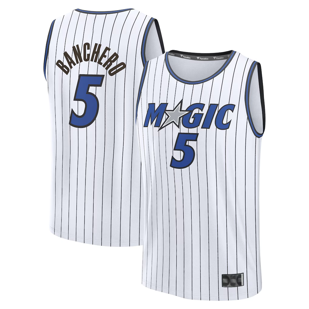 Punc O.Magic #5 Paolo Banchero  White Fast Break Replica Player Jerseys - Association Edition
