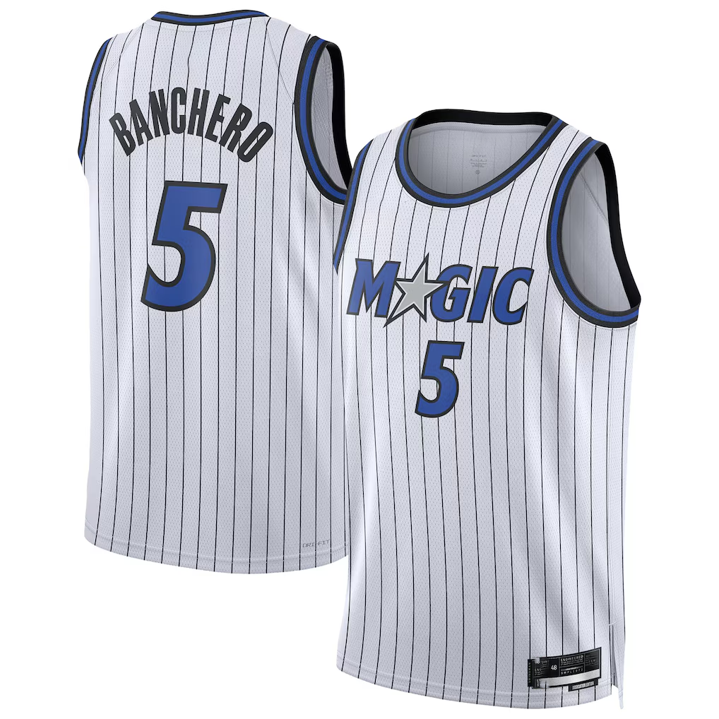 Punc O.Magic #5 Paolo Banchero White Swingman Player Jerseys - Association Edition