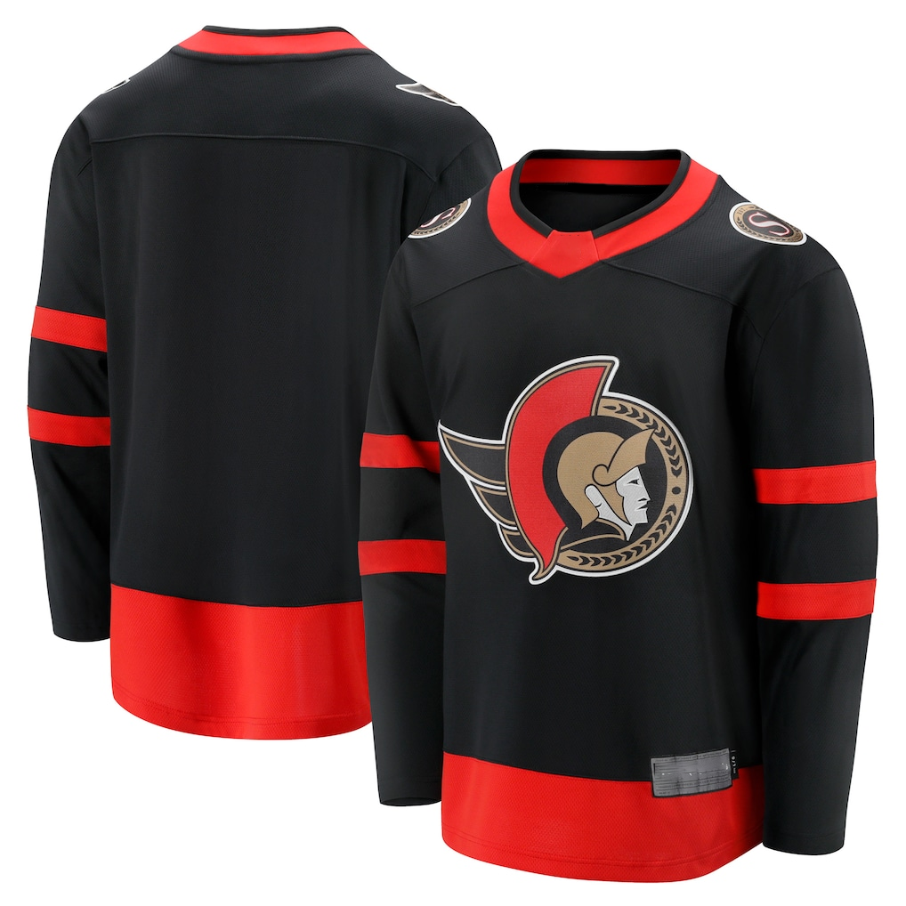 Punc O.Senators Black Home Breakaway Jerseys