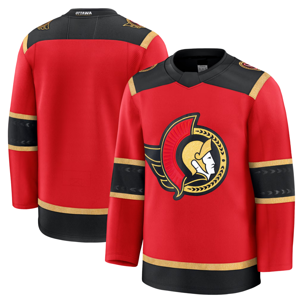 Punc O.Senators Red Alternate Premium Jerseys
