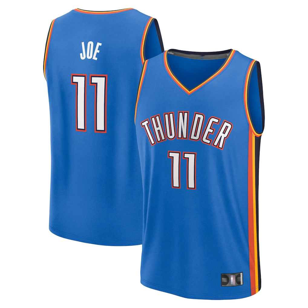 Punc OC.Thunder #11 Isaiah Joe Blue Fast Break Replica Player Stitched Jerseys- Icon Edition
