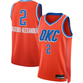 Punc OC.Thunder #2 Shai Gilgeous-Alexander Orange Swingman Stitched Jerseys - Statement Edition