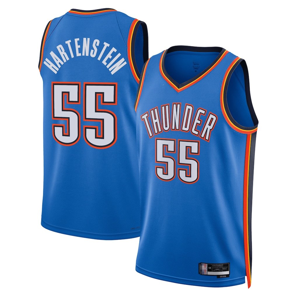 Punc OC.Thunder #55 Isaiah Hartenstein Blue Swingman Stitched Jerseys - Icon Edition