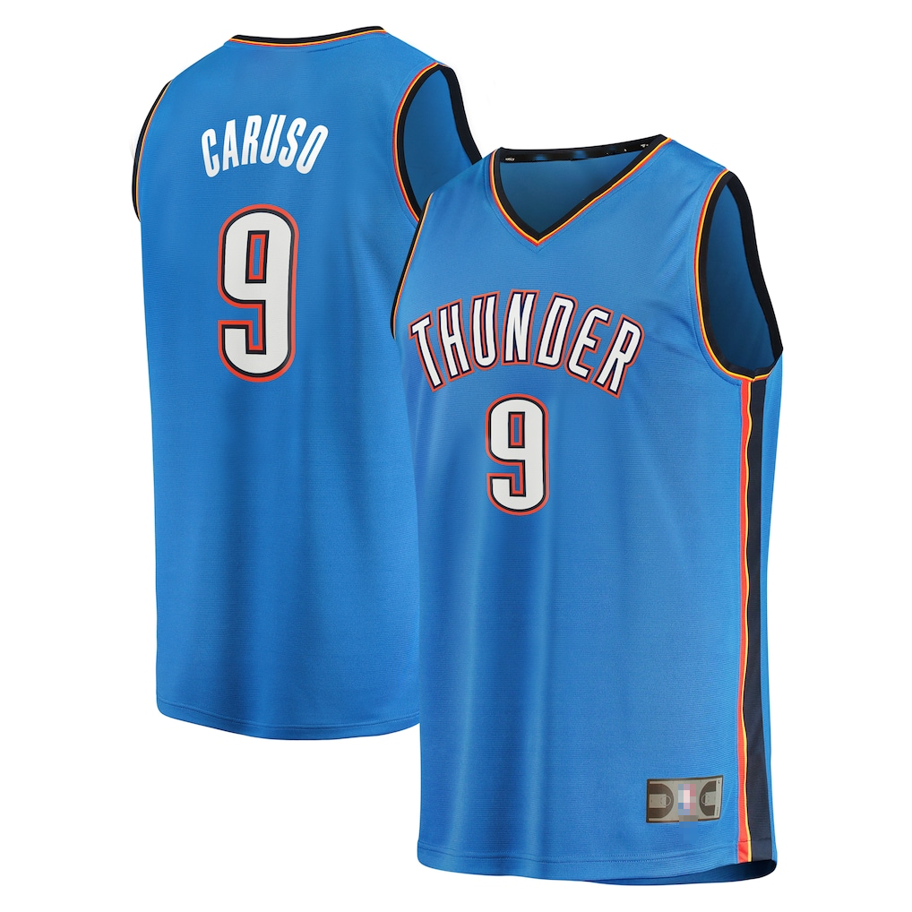 Punc OC.Thunder #9 Alex Caruso Blue Fast Break Replica Player Stitched Jerseys - Icon Edition
