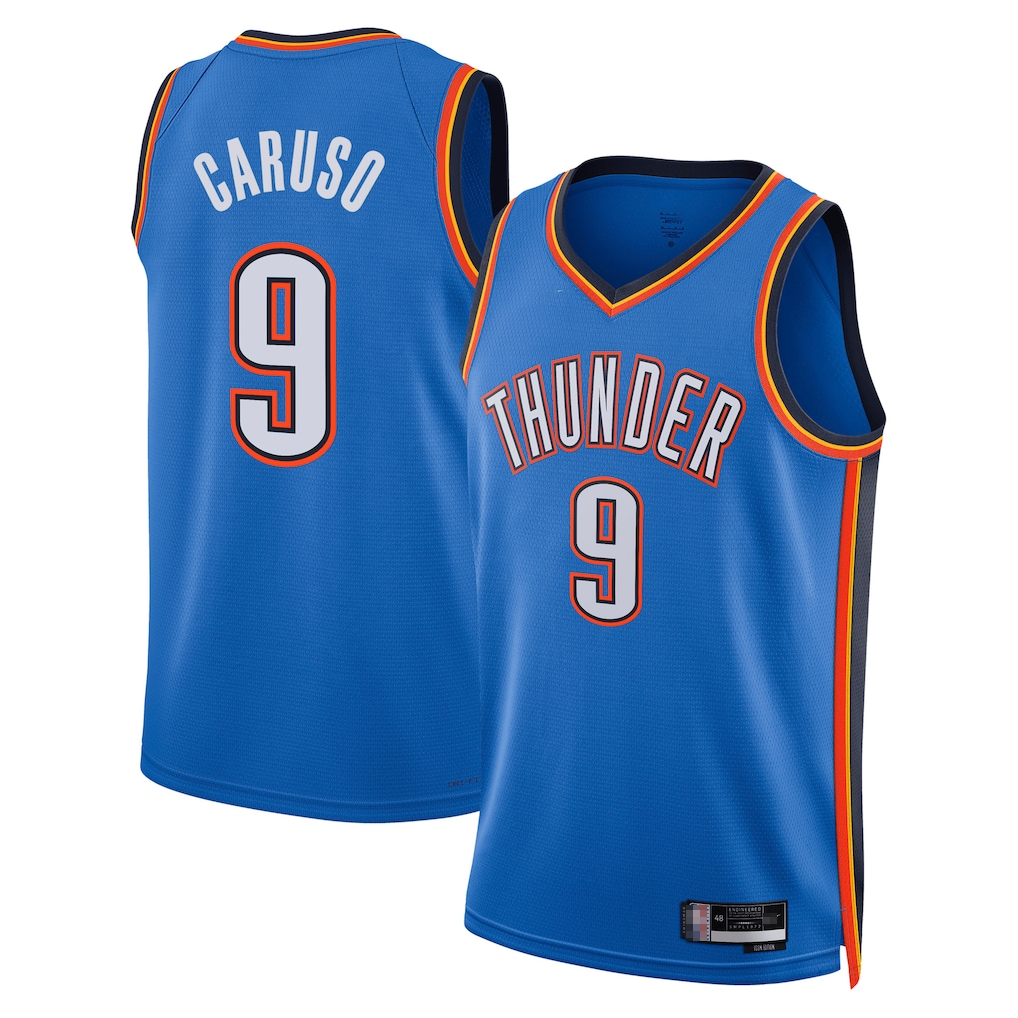 Punc OC.Thunder #9 Alex Caruso Blue Swingman Stitched Jerseys- Icon Edition