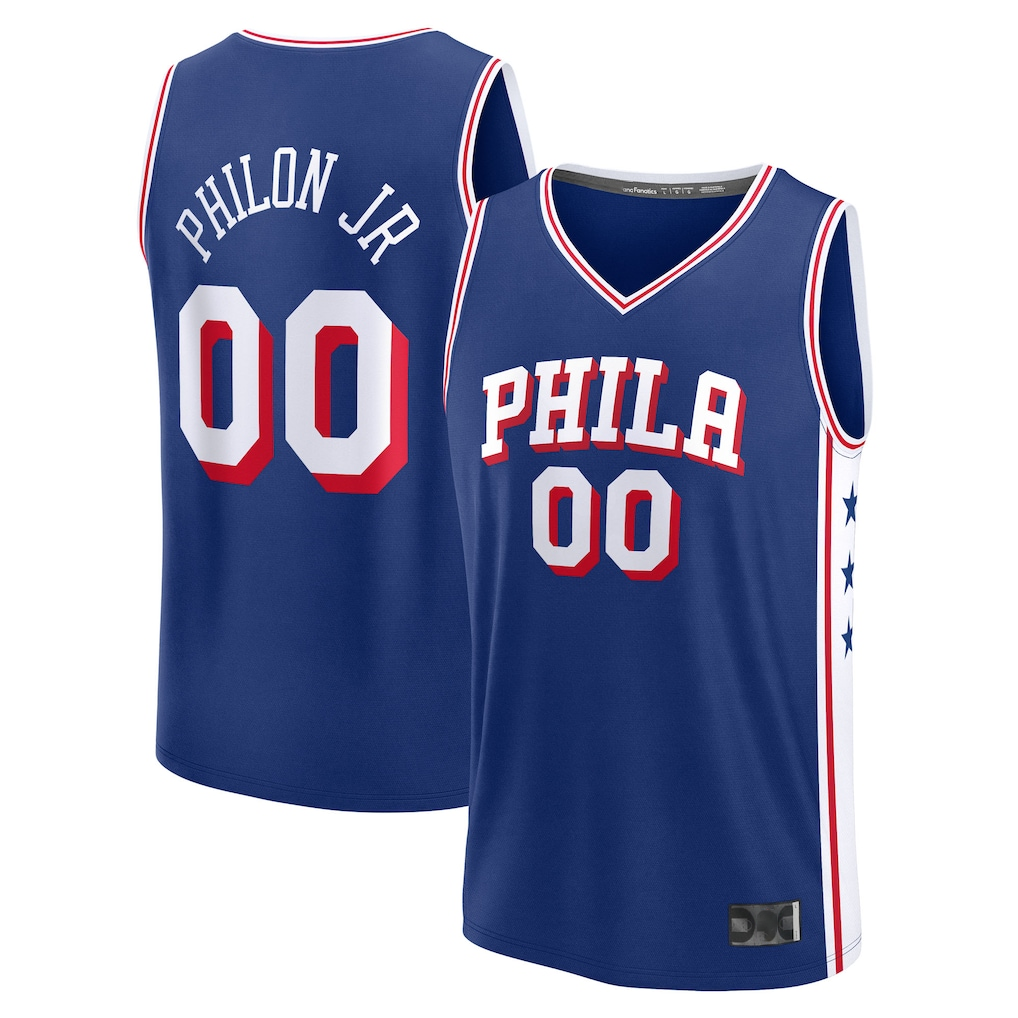 Punc P.76ers #00 Labaron Philon Jr  Royal 2026  Draft First Round Pick Fast Break Jerseys - Icon Edition