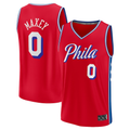 Punc P.76ers #0 Tyrese Maxey Red Fast Break Replica Player Jerseys - Statement Edition